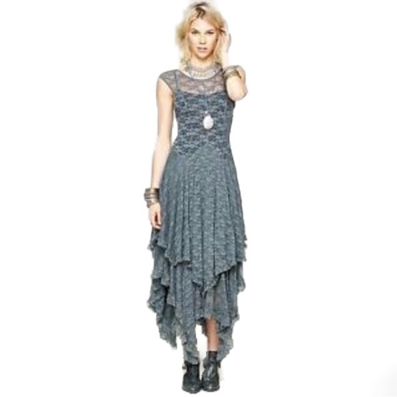 Free People Dresses & Skirts - New Free People French Courtship Gray dress  Large